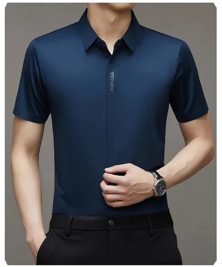 Men's Ice Silk Quick-Drying Business Shirt (Pack Of 2)