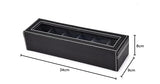 STORESHINE Men's and Women's Leatherette Watch organizer holder Case for 6 Watches, Removable Watch Pillows, Watch Box Holder, Gift for Loved Ones (Grey::Black)