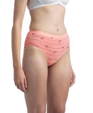 Jockey 3006 Women's High Coverage Super Combed Cotton Elastane Stretch Mid Waist Hipster with Exposed Waistband (Pack of 3_Prints&Colors May Vary)_ Peach,Purple&Mocha_L