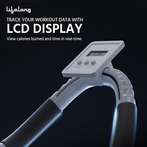 Lifelong LLAR02 Ab Roller With Automatic Rebound, Elbow Support, Timer & Mobile Holder, Dual Non-Slip Wheels, Professional Core Strength Training Ab Roller, Home Gym Core Trainer With Knee Pad – Blue