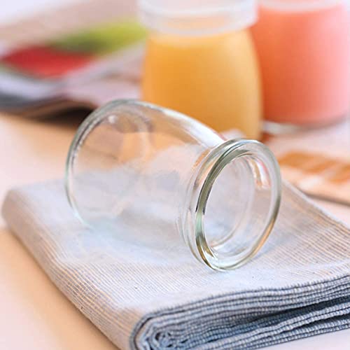 MENIFLIX glass containers for kitchen, Small Glass Spice Jars with Lids – Transparent kitchen storage Containers for Storing Salt, Pepper, Herbs, Seasonings & Pantry Essentials (150ml Each)