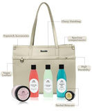 Rosetta 6-in-1 Beauty Gift Set for Women | Beige Handbag with Face Gel, Aloe Vera Lotion, Shower Gel, Bath Salt & Lip Balm | Premium Spa Kit Combo.