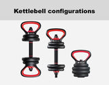 Burnlab 6 in 1 multifunctional weight training kit - Dumbbells, Kettlebells, Barbells & Push up brackets in 1 | Adjustable Weights | Perfect for Full Body Workout for Men & Women (20, Kilograms)