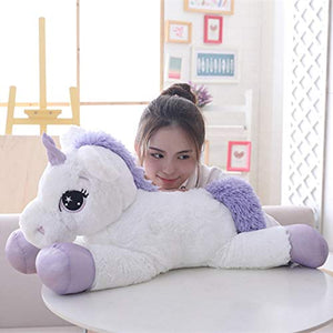 BESTIES Big Size Funny Unicorn Stuffed Animal Plush Toy,100CM, Stuffed Soft Toy for Kids Made in India. (100cm, White)