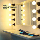 Havells 5-in-1 Multi Styling Kit - Straightener, Curler, Crimper, Conical Curler & Volume Brush | For Multiple Hair Styles | 2 Years Guarantee | Blue/Black | HC4045