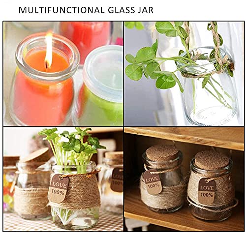 MENIFLIX glass containers for kitchen, Small Glass Spice Jars with Lids – Transparent kitchen storage Containers for Storing Salt, Pepper, Herbs, Seasonings & Pantry Essentials (150ml Each)