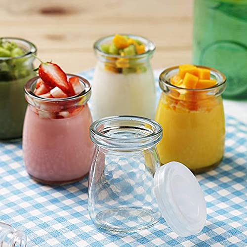 MENIFLIX glass containers for kitchen, Small Glass Spice Jars with Lids – Transparent kitchen storage Containers for Storing Salt, Pepper, Herbs, Seasonings & Pantry Essentials (150ml Each)