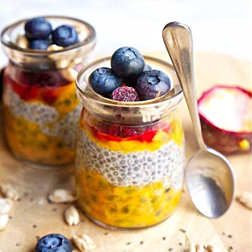 MENIFLIX glass containers for kitchen, Small Glass Spice Jars with Lids – Transparent kitchen storage Containers for Storing Salt, Pepper, Herbs, Seasonings & Pantry Essentials (150ml Each)