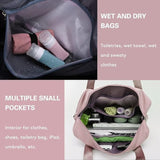 Wazdorf Nylon 41 Liter Expandable Travel Bags for Women, Duffle Bags for Women Luggage, Foldable Vanity Traveling Bag, Waterproof Hand Bag for Ladies Personal Items,Pink