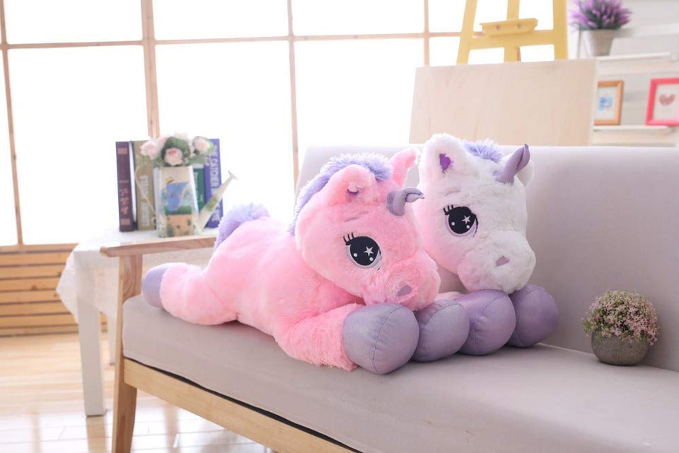 BESTIES Big Size Funny Unicorn Stuffed Animal Plush Toy,100CM, Stuffed Soft Toy for Kids Made in India. (100cm, White)