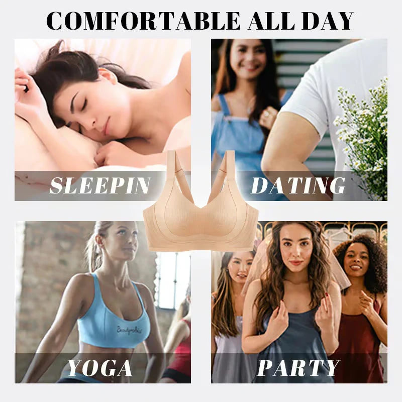 Lifting Anti-Sagging Wire-Free Push-up Bra (Pack of 3)