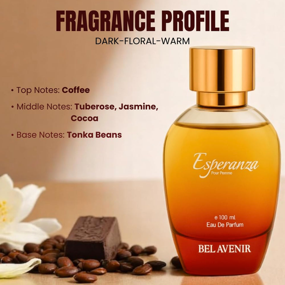 Esperanza Femme Premium EDP Long lasting Perfume for Female (Sweet Note, 100ml)