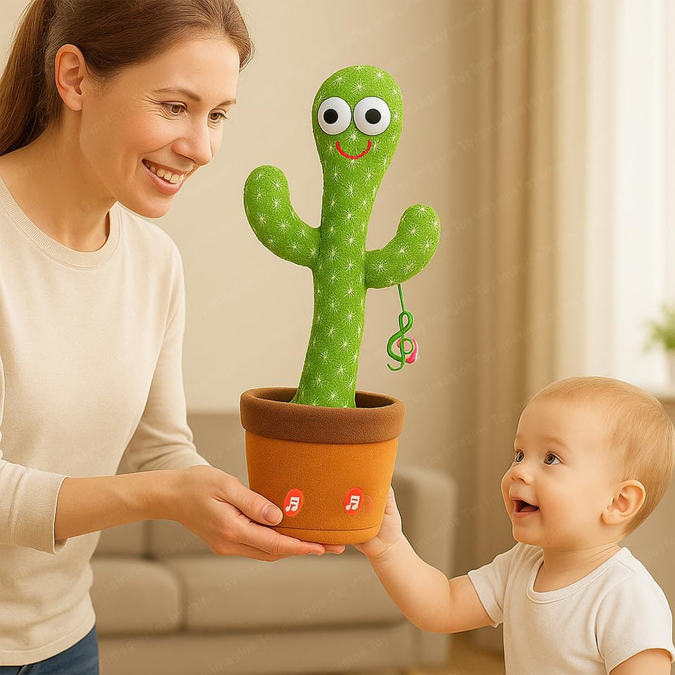 Toy Imagine Rechargeable Talking Cactus Toy for Kids - Musical Dancing, Speaking Cactus Toy for Babies – Educational Talking Toy for Baby Boys & Girls (0-3 Years) – Speaking, Repeating for Toddlers