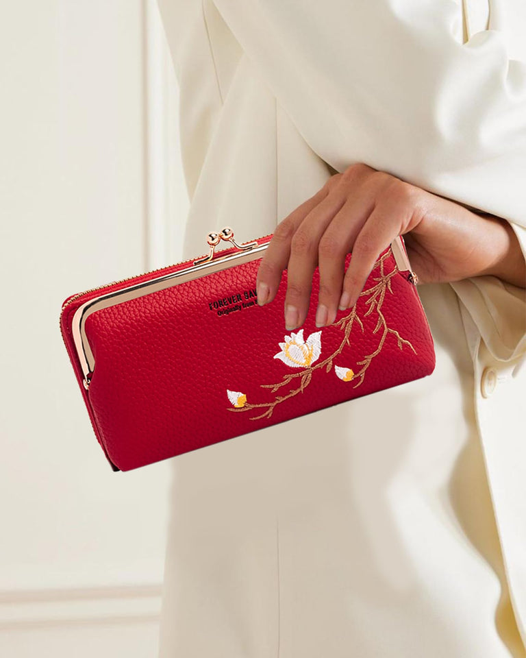 INOVERA (LABEL) Sling Bags for Women, Girls - Crossbody Shoulder Bag with Adjustable Strap - Ladies Stylish Travel Mobile Card Holder (Red)