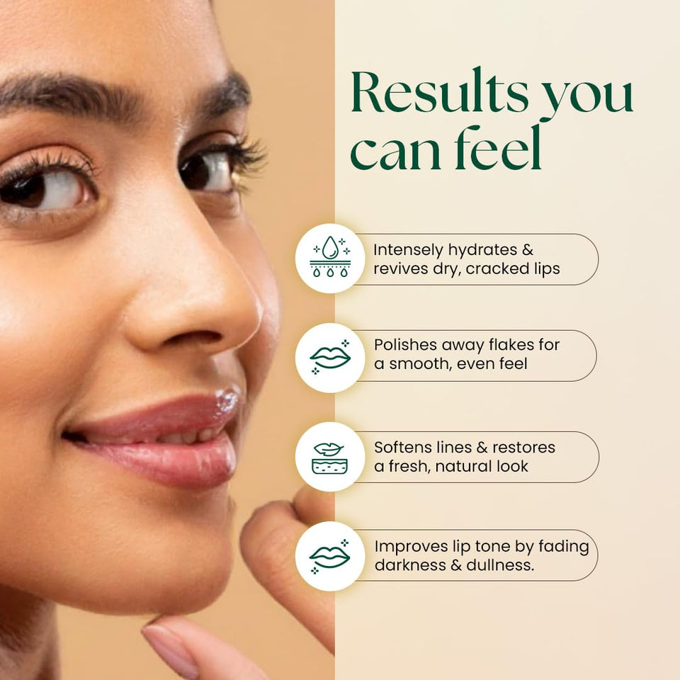 Moha Lip Scrub for Pigmented Lips | Darkness Remover with Shea Butter, Honey, Vitamin C & E | Gently Exfoliates Dry & Chapped Lips, Reduces Fine Lines, Brightens Complexion & Restores Natural Color – 12 g