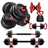 Burnlab 6 in 1 multifunctional weight training kit - Dumbbells, Kettlebells, Barbells & Push up brackets in 1 | Adjustable Weights | Perfect for Full Body Workout for Men & Women (20, Kilograms)