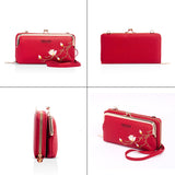 INOVERA (LABEL) Sling Bags for Women, Girls - Crossbody Shoulder Bag with Adjustable Strap - Ladies Stylish Travel Mobile Card Holder (Red)