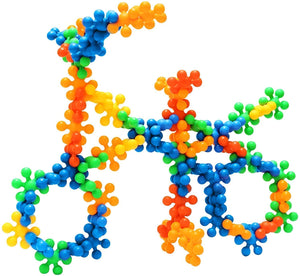 FERIO 200 Pcs Star Shaped, Star Block for Kids Interlocking Blocks Colorful Star Building Blocks Educational STEM Toys (Multicolor, 200Pcs) for 3+ Year