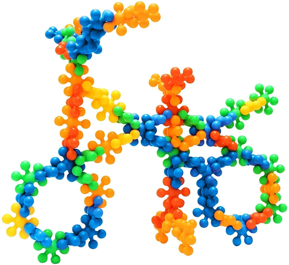 FERIO 200 Pcs Star Shaped, Star Block for Kids Interlocking Blocks Colorful Star Building Blocks Educational STEM Toys (Multicolor, 200Pcs) for 3+ Year