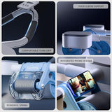 Lifelong LLAR02 Ab Roller With Automatic Rebound, Elbow Support, Timer & Mobile Holder, Dual Non-Slip Wheels, Professional Core Strength Training Ab Roller, Home Gym Core Trainer With Knee Pad – Blue