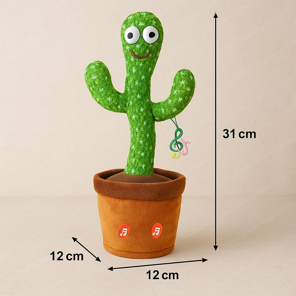 Toy Imagine Rechargeable Talking Cactus Toy for Kids - Musical Dancing, Speaking Cactus Toy for Babies – Educational Talking Toy for Baby Boys & Girls (0-3 Years) – Speaking, Repeating for Toddlers