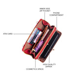 INOVERA (LABEL) Sling Bags for Women, Girls - Crossbody Shoulder Bag with Adjustable Strap - Ladies Stylish Travel Mobile Card Holder (Red)