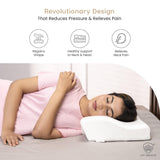 MY ARMOR Cervical Pillow for Neck Pain | 2 Years Warranty | for Spondylitis Neck & Shoulder Pain, Orthopedic Memory Foam Pillow for Sleeping, Regular Size - 18.5x11x3.5 Inch, White Bamboo - Pack of 1