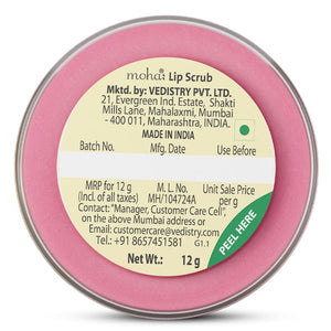 Moha Lip Scrub for Pigmented Lips | Darkness Remover with Shea Butter, Honey, Vitamin C & E | Gently Exfoliates Dry & Chapped Lips, Reduces Fine Lines, Brightens Complexion & Restores Natural Color – 12 g