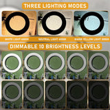 Desk LED Magnifier 10X Magnifier with Flexible Arm, USB 3-Color LED Magnifier with Controller Desk Mounted LED Lamp USB Desk LED Magnifier for Repairing, DIY Crafting, Reading