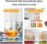 EVATTA Glass Jars For Kitchen 250 Ml | Set Of 12 | Airtight Lid | Glass Storage Jar and Container | kitchen containers set | Glass Jar | Storage Containers for kitchen,Brown