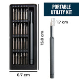 Magnetic, Compact Kit for Electronics, Laptops, Phones, PCs, Glasses, Household Repair.
