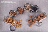 MENIFLIX glass containers for kitchen. Square Shape Transparent Glass Jars & Containers For kitchen storage Pantry, Snacks, Masala, Pickles, Storage With Steel See Through Lid(1000Ml)