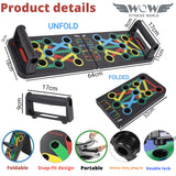 Wow Fitness World Pushup Board with Ebook training guide(Downloadable) -15 in 1 Pushup Board for Men & Women - Foldable Push-up Board and Push up bar System - Push up Board for Men - Flex Board (PUSH UP BOARD SINGLE)