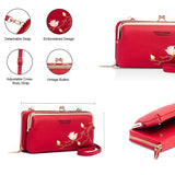 INOVERA (LABEL) Sling Bags for Women, Girls - Crossbody Shoulder Bag with Adjustable Strap - Ladies Stylish Travel Mobile Card Holder (Red)