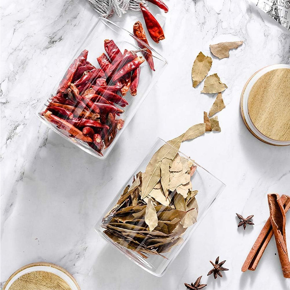 EVATTA Glass Jars For Kitchen 250 Ml | Set Of 12 | Airtight Lid | Glass Storage Jar and Container | kitchen containers set | Glass Jar | Storage Containers for kitchen,Brown