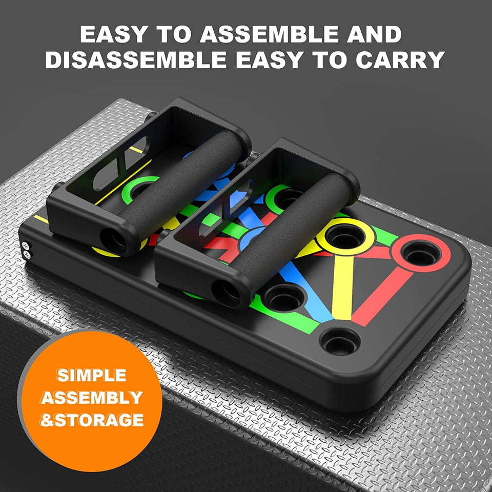 Wow Fitness World Pushup Board with Ebook training guide(Downloadable) -15 in 1 Pushup Board for Men & Women - Foldable Push-up Board and Push up bar System - Push up Board for Men - Flex Board (PUSH UP BOARD SINGLE)