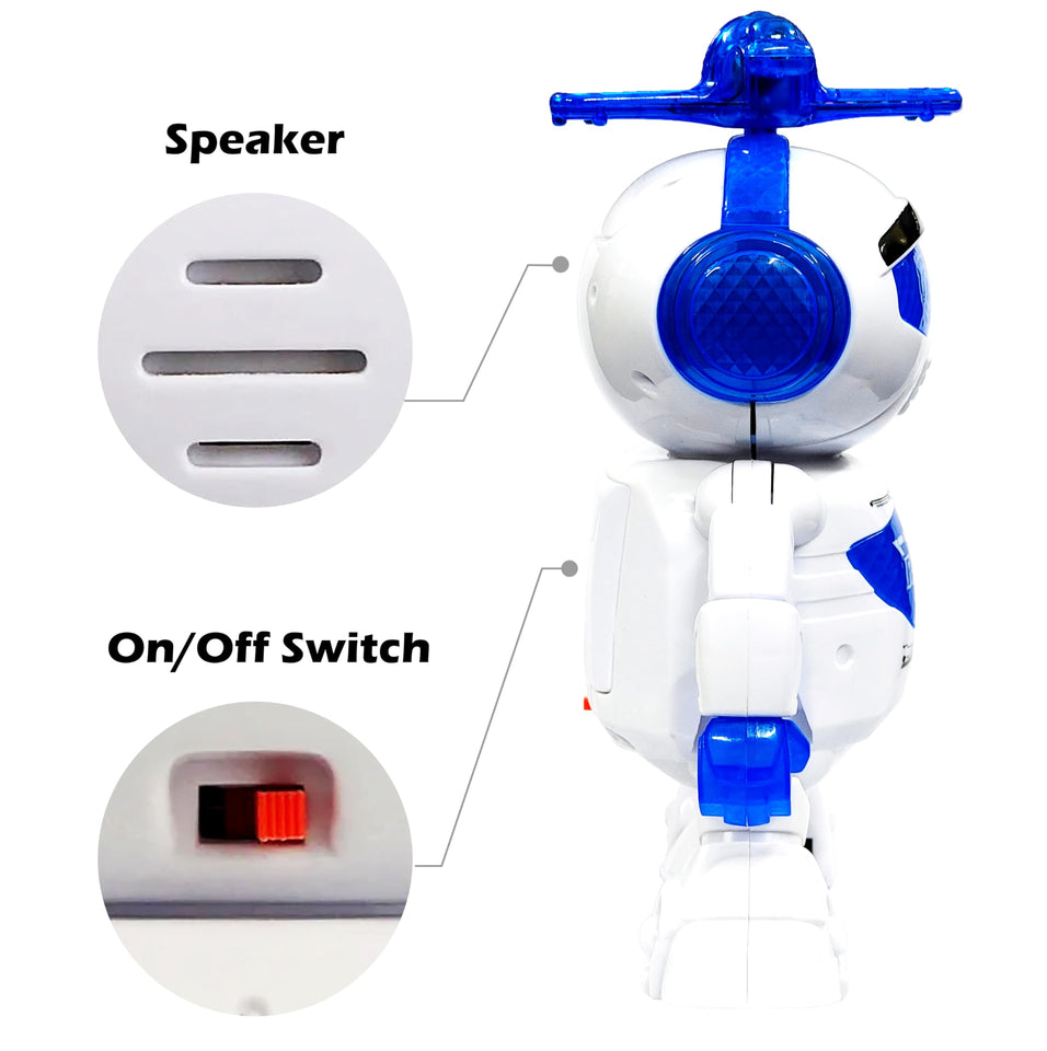 VGRASSP Dancing Robot Toy for Kids with Flashing Lights and Musical Sounds - Real Moving Action (Dancing Robot 2)