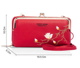 INOVERA (LABEL) Sling Bags for Women, Girls - Crossbody Shoulder Bag with Adjustable Strap - Ladies Stylish Travel Mobile Card Holder (Red)