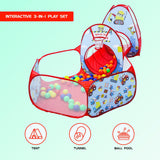 Amazon Brand - Jam & Honey Construction 3 in 1 Combo Tunnel for Kids | Tunnel, Play Tent House, Ball Pool for Kids 3 to 6 Years | Spacious, Lightweight and Portable | Without Balls | Multi Colour