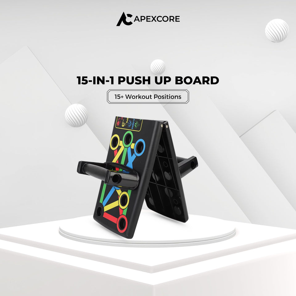 Apexcore 15-in-1 Push Up Board With Ebook Workout Guide & Diet Chart | Multifunction Push-Up System for Full Body Workout, Strength Training, Chest Workout & Home Fitness Equipment for Men & Women