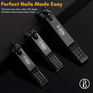 Beauté Secrets Essentials Manicure Set Nail Clippers, Stainless Steel Nail Scissors Grooming Kit, Acne needle, Blackhead Tool Leather Travel Case (Yellow)