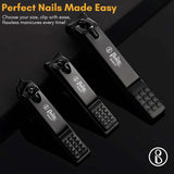 Beauté Secrets Essentials Manicure Set Nail Clippers, Stainless Steel Nail Scissors Grooming Kit, Acne needle, Blackhead Tool Leather Travel Case (Yellow)