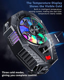 STRIFF Mobile Cooling Pad |Mobile Cooler | Gaming Fan | for Instant Cooling Advanced Refrigeration Chip & LED Temperature Display Compatible for Android and iPhones - (Black)