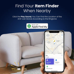Portronics Worldtag Item Finder with Upto 1 Year Battery Life, Bluetooth Tracker,MFi Certified, Item Locater for Keys, Wallets, Luggage, Pets, Gadgets etc,Only iOS Compatible with Apple Find My App