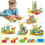 FAMOUS QUALITY Battery Operated 81Pcs Rotating Building Blocks With Gears For Stem Learning, Educational Building Blocks Toys For 5 Years Old Girls And Boys,Multicolor