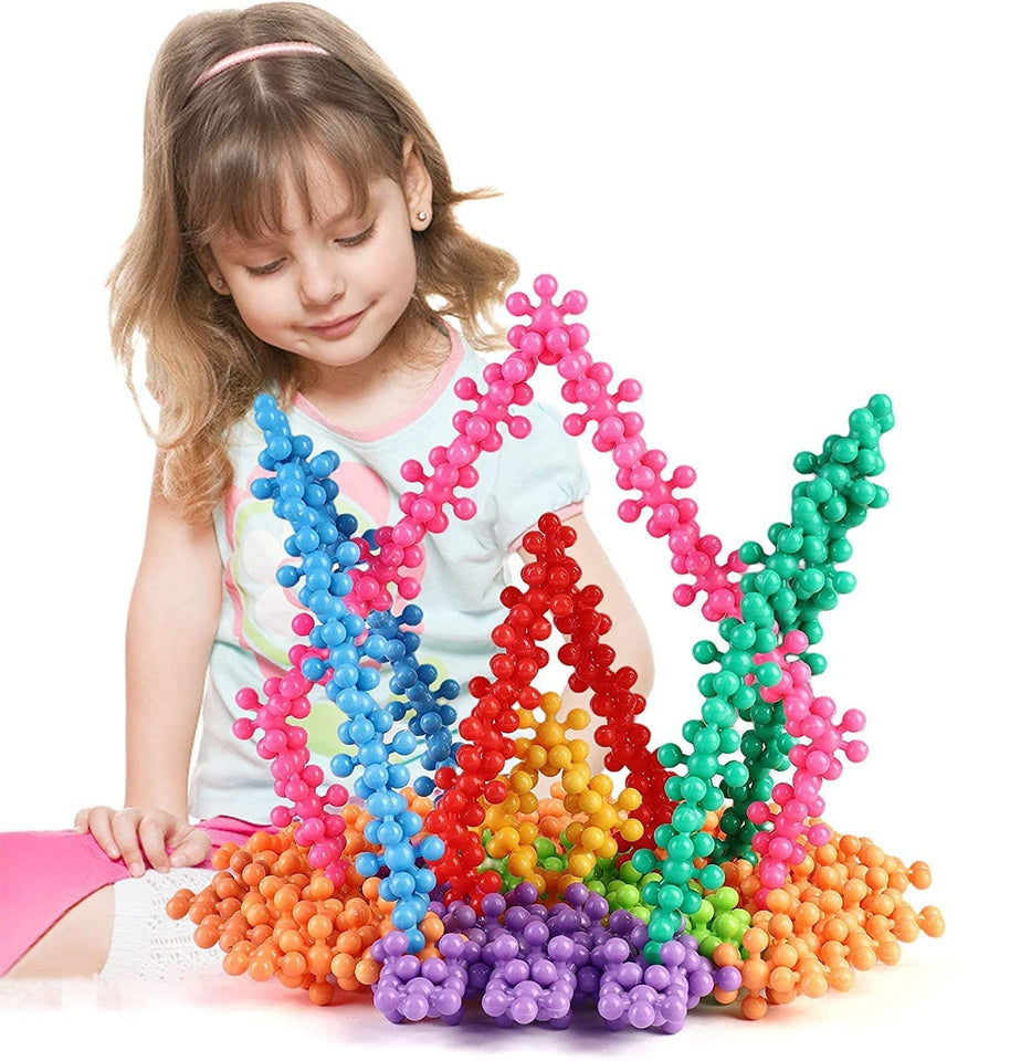 FERIO 200 Pcs Star Shaped, Star Block for Kids Interlocking Blocks Colorful Star Building Blocks Educational STEM Toys (Multicolor, 200Pcs) for 3+ Year