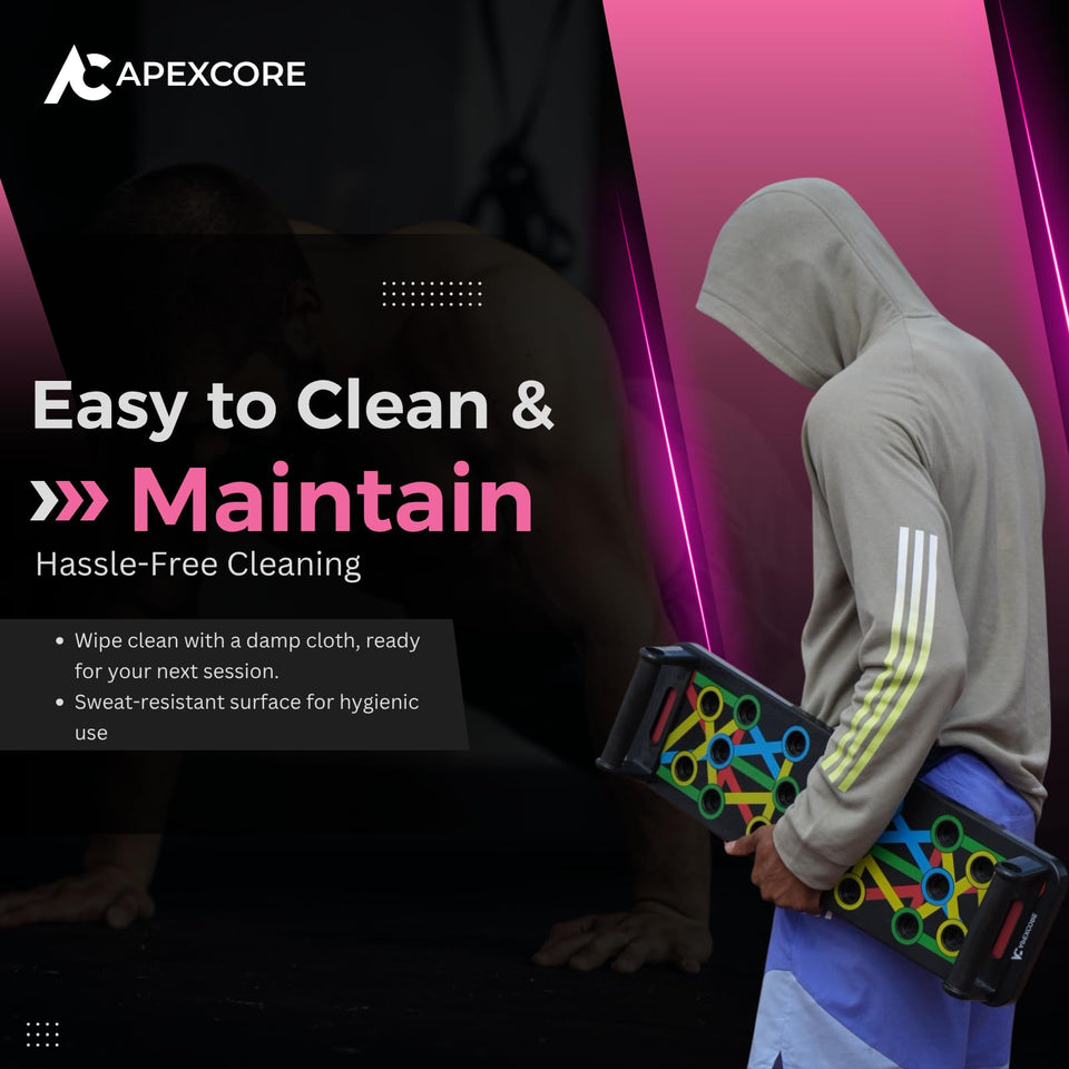 Apexcore 15-in-1 Push Up Board With Ebook Workout Guide & Diet Chart | Multifunction Push-Up System for Full Body Workout, Strength Training, Chest Workout & Home Fitness Equipment for Men & Women