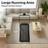 Flexnest Flexpad EZ Pro 2 in 1 Walking Pad Treadmill for Home Use, 1–10 km/h, Foldable Rail, 9% Incline, LED Display, Shock Absorption, 100kg Capacity for Home & Office Use - Black