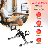 SPARNOD FITNESS SMB-100 Mini Cycle Pedal Exerciser with Fixing Strap, Adjustable Resistance and Digital Display - Suitable for Light Exercise of Legs, Arms, and Physiotherapy at Home