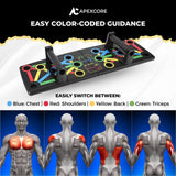 Apexcore 15-in-1 Push Up Board With Ebook Workout Guide & Diet Chart | Multifunction Push-Up System for Full Body Workout, Strength Training, Chest Workout & Home Fitness Equipment for Men & Women